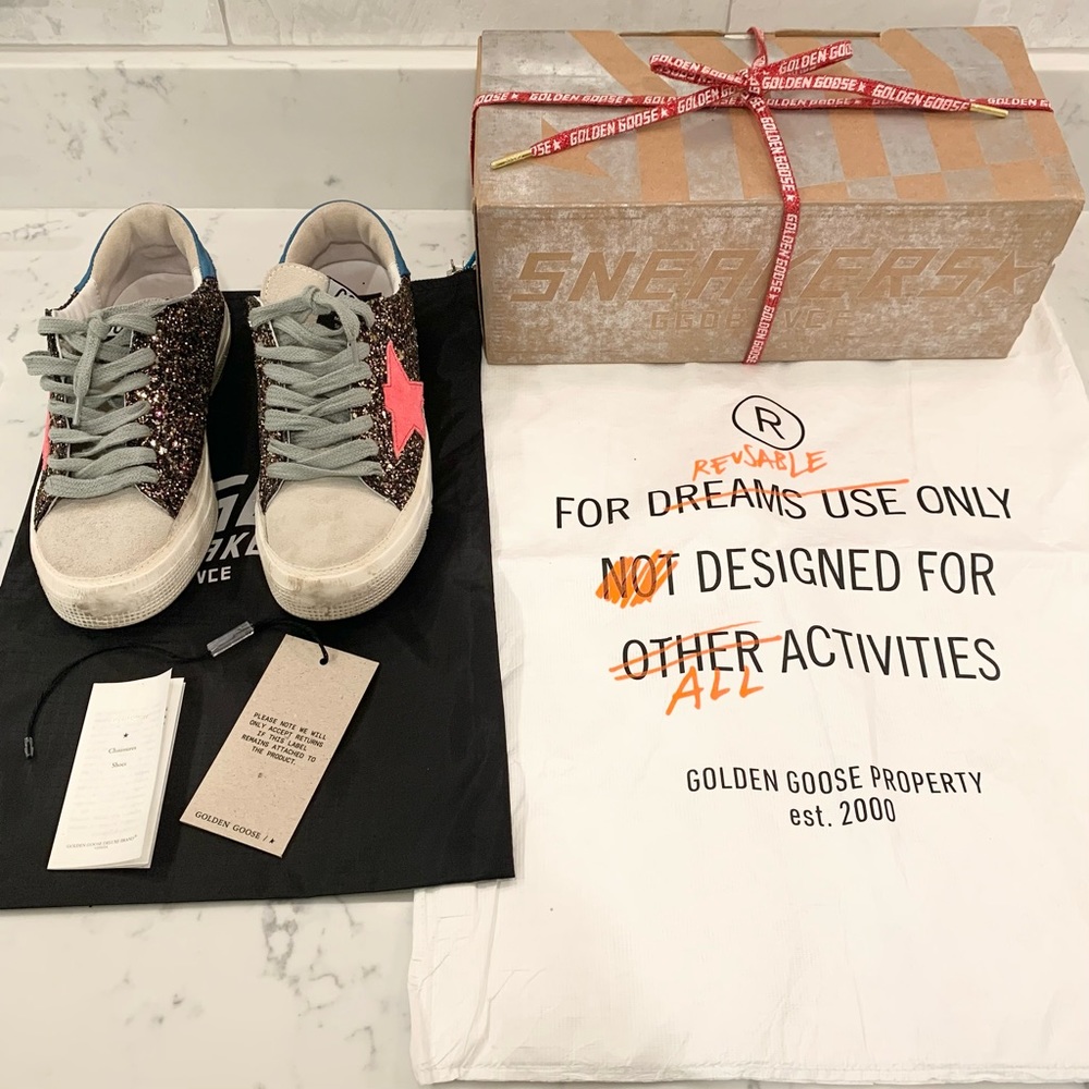 Golden Goose May Glitter Low-Top Sneakers - Picture 9 of 16